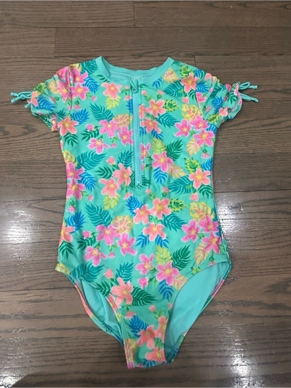 Cat & Jack Girls Floral One-Piece Swimsuit Size L (10/12)